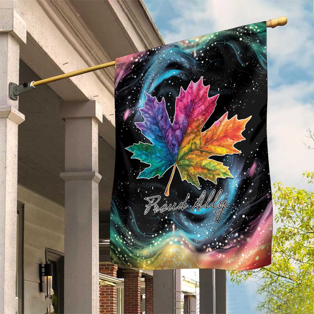 Rainbow Maple Leaf Garden Flag Canada Pride Show Your Colors - Wonder Print Shop
