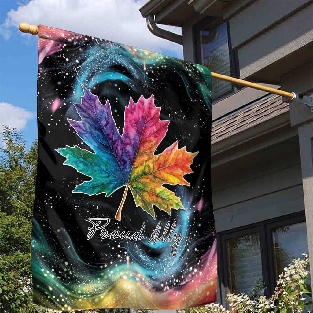 Rainbow Maple Leaf Garden Flag Canada Pride Show Your Colors - Wonder Print Shop