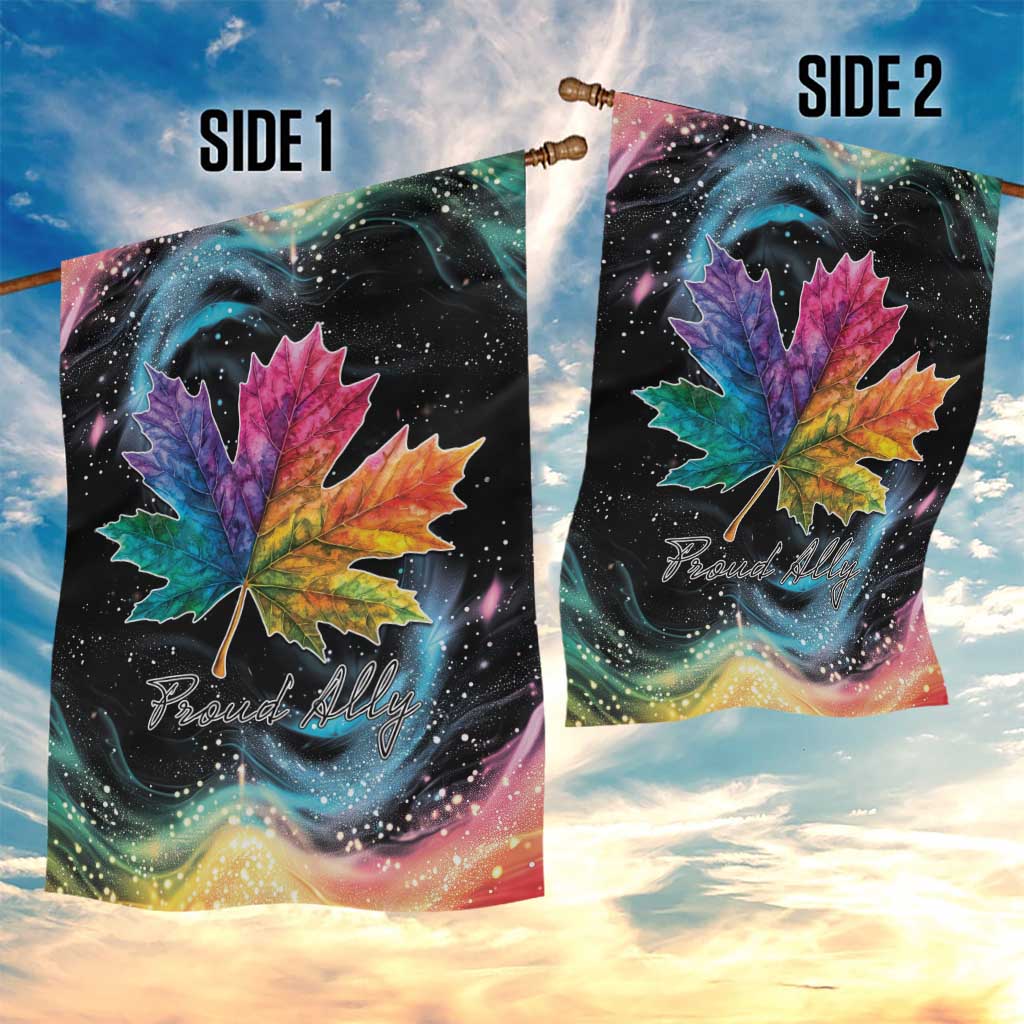 Rainbow Maple Leaf Garden Flag Canada Pride Show Your Colors - Wonder Print Shop