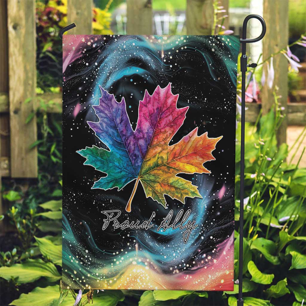 Rainbow Maple Leaf Garden Flag Canada Pride Show Your Colors - Wonder Print Shop