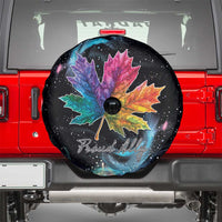 Rainbow Maple Leaf Spare Tire Cover Canada Pride Show Your Colors - Wonder Print Shop