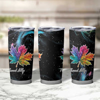 Rainbow Maple Leaf Tumbler Cup Canada Pride Show Your Colors - Wonder Print Shop