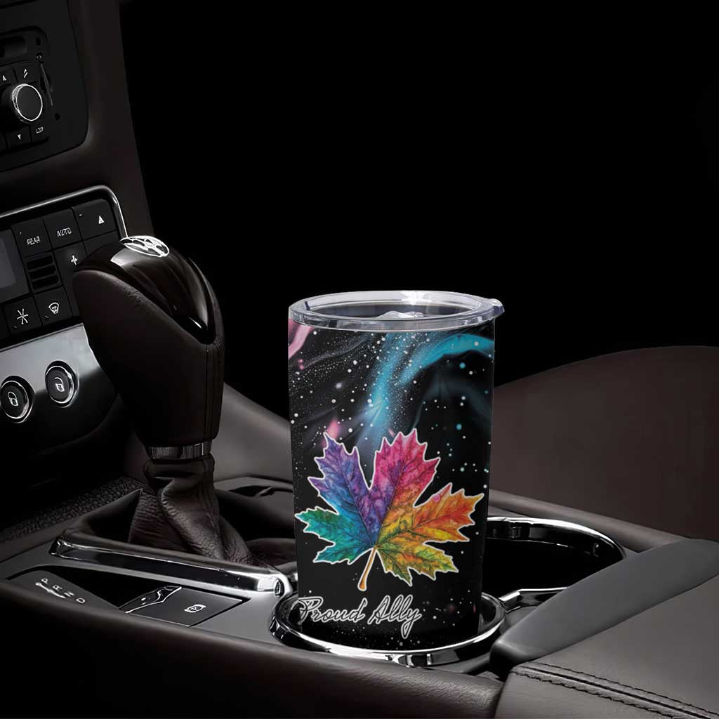 Rainbow Maple Leaf Tumbler Cup Canada Pride Show Your Colors - Wonder Print Shop