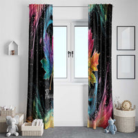 Rainbow Maple Leaf Window Curtain Canada Pride Show Your Colors - Wonder Print Shop
