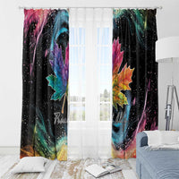 Rainbow Maple Leaf Window Curtain Canada Pride Show Your Colors - Wonder Print Shop