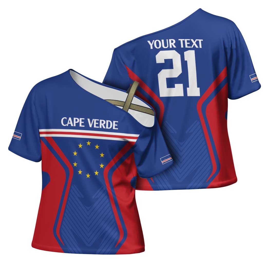 Custom Cape Verde Football Spirit Cross Shoulder Shirt Est 1979 - Wonder Print Shop