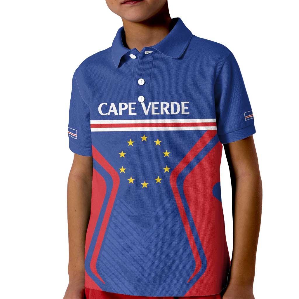 Custom Cape Verde Football Spirit Kid Polo Shirt Est 1979 - Wonder Print Shop