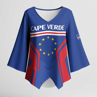 Custom Cape Verde Football Spirit Kimono Sleeve Blouse Est 1979 - Wonder Print Shop