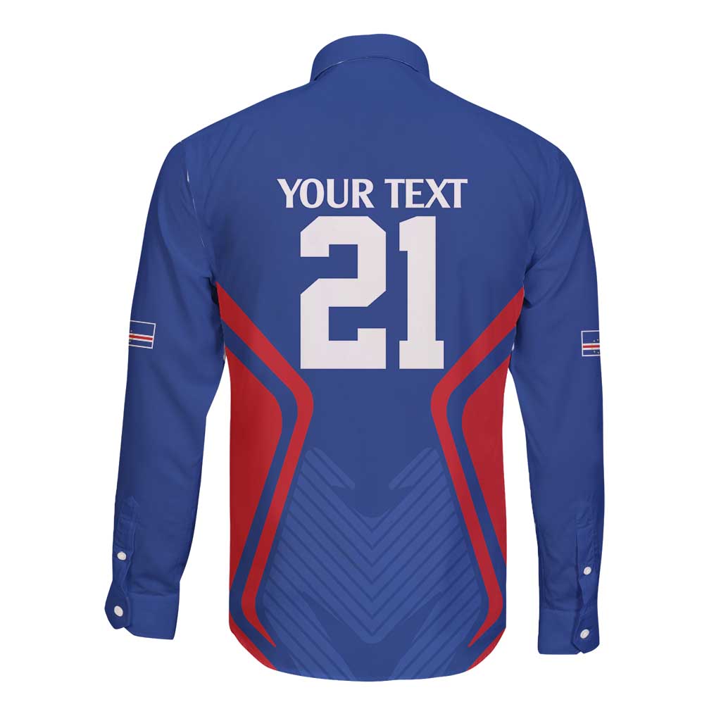 Custom Cape Verde Football Spirit Long Sleeve Button Shirt Est 1979 - Wonder Print Shop