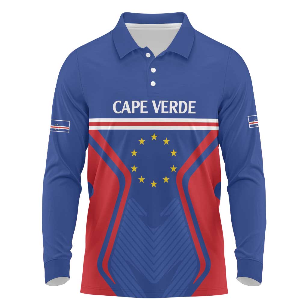 Custom Cape Verde Football Spirit Long Sleeve Polo Shirt Est 1979 - Wonder Print Shop