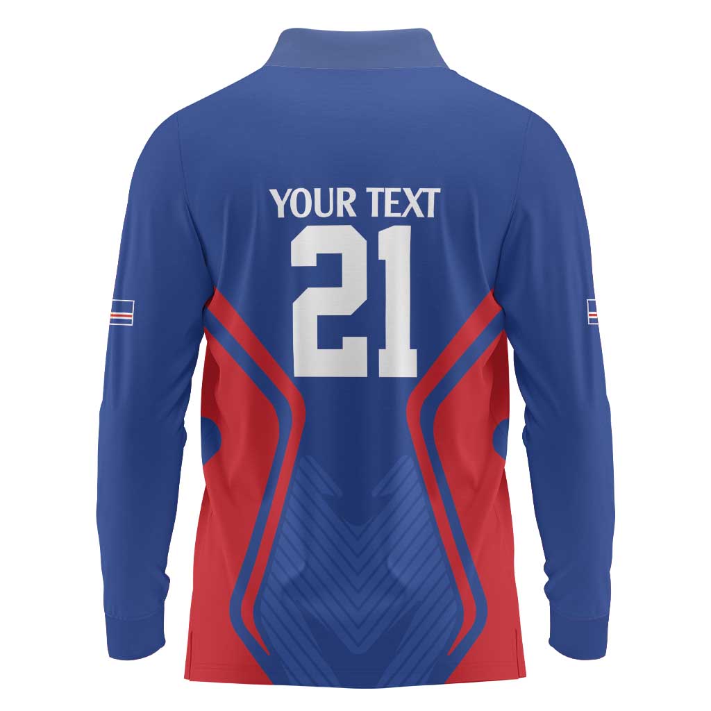 Custom Cape Verde Football Spirit Long Sleeve Polo Shirt Est 1979 - Wonder Print Shop