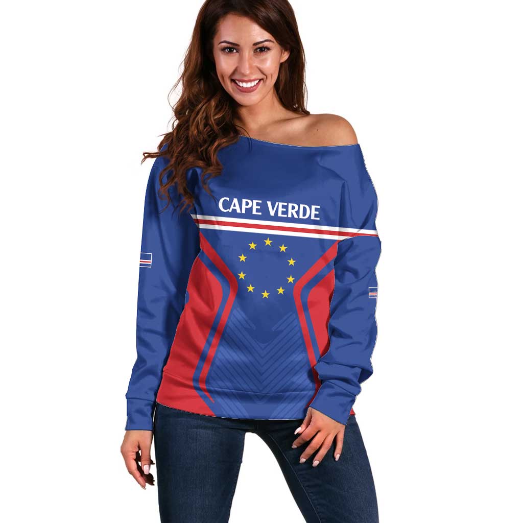 Custom Cape Verde Football Spirit Off Shoulder Sweater Est 1979 - Wonder Print Shop