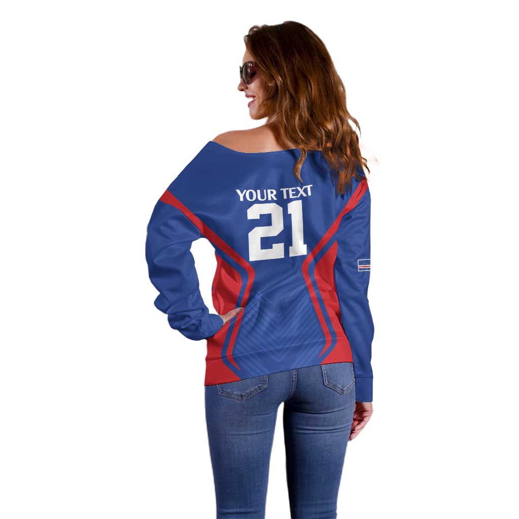 Custom Cape Verde Football Spirit Off Shoulder Sweater Est 1979 - Wonder Print Shop