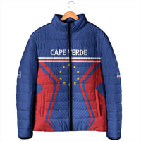 Custom Cape Verde Football Spirit Padded Jacket Est 1979 - Wonder Print Shop