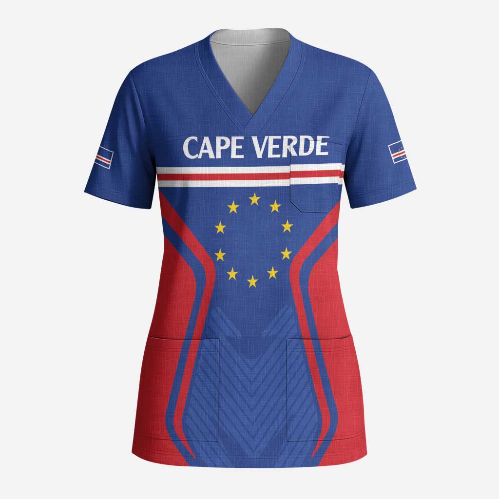 Custom Cape Verde Football Spirit Scrub Top Est 1979 - Wonder Print Shop