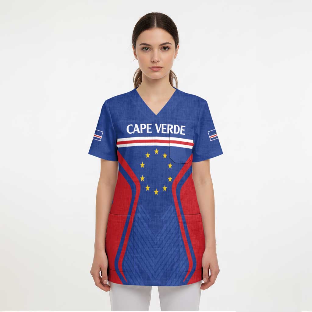 Custom Cape Verde Football Spirit Scrub Top Est 1979 - Wonder Print Shop