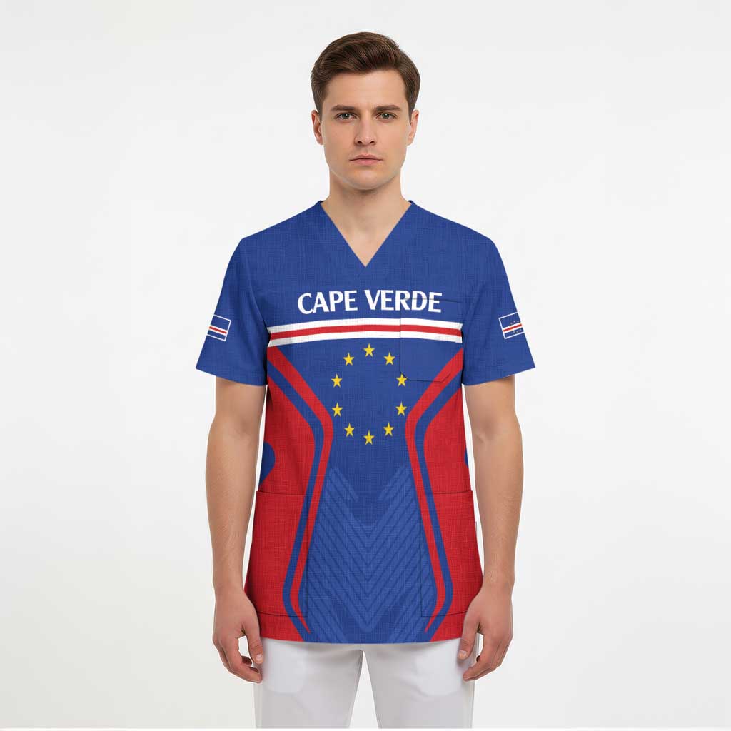 Custom Cape Verde Football Spirit Scrub Top Est 1979 - Wonder Print Shop