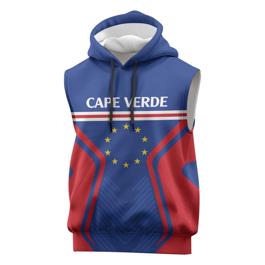 Custom Cape Verde Football Spirit Sleeveless Hoodie Est 1979 - Wonder Print Shop