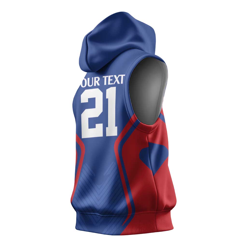 Custom Cape Verde Football Spirit Sleeveless Hoodie Est 1979 - Wonder Print Shop