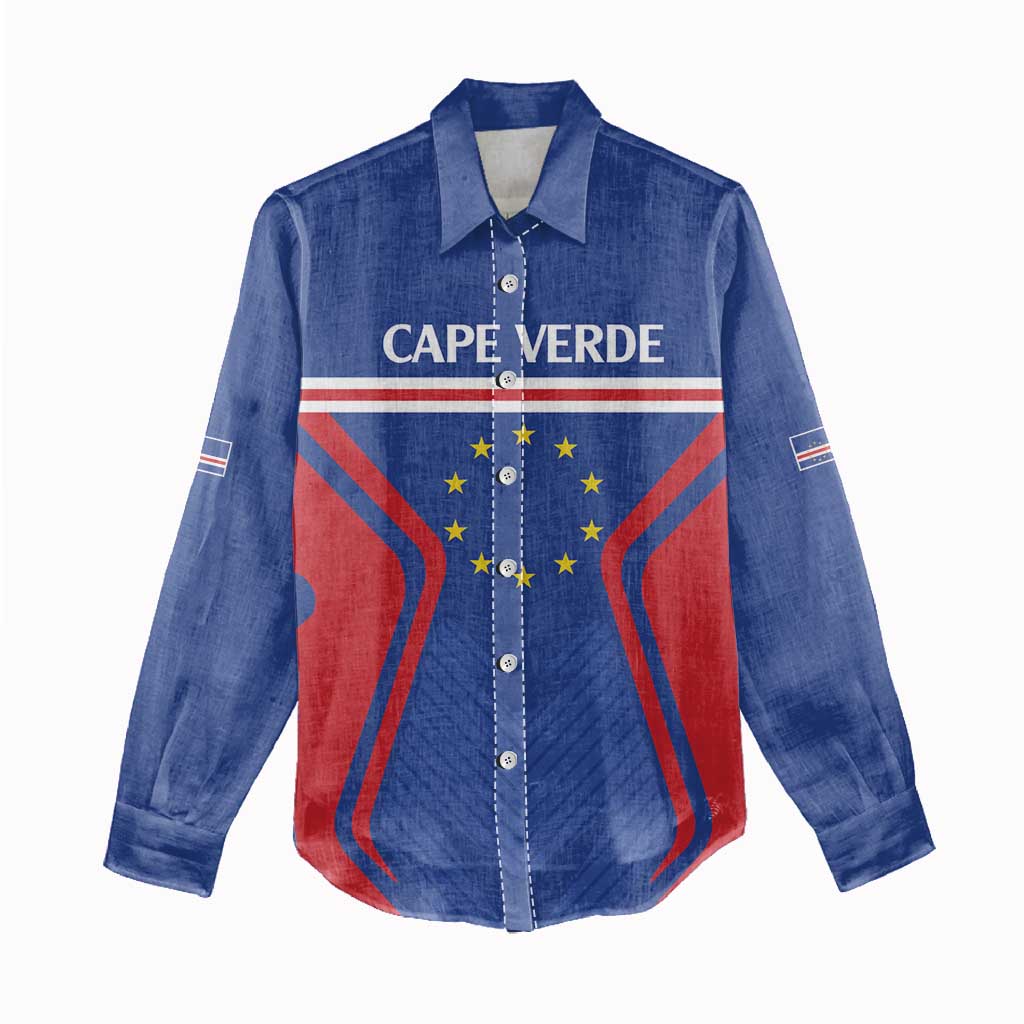 Custom Cape Verde Football Spirit Women Casual Shirt Est 1979 - Wonder Print Shop