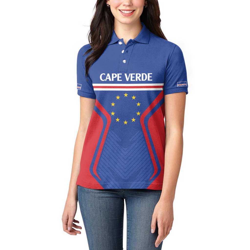 Custom Cape Verde Football Spirit Women Polo Shirt Est 1979 - Wonder Print Shop