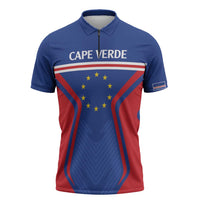Custom Cape Verde Football Spirit Zipper Polo Shirt Est 1979 - Wonder Print Shop
