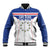 Custom Cape Verde Pride Baseball Jacket Blue Sharks Rising - Wonder Print Shop