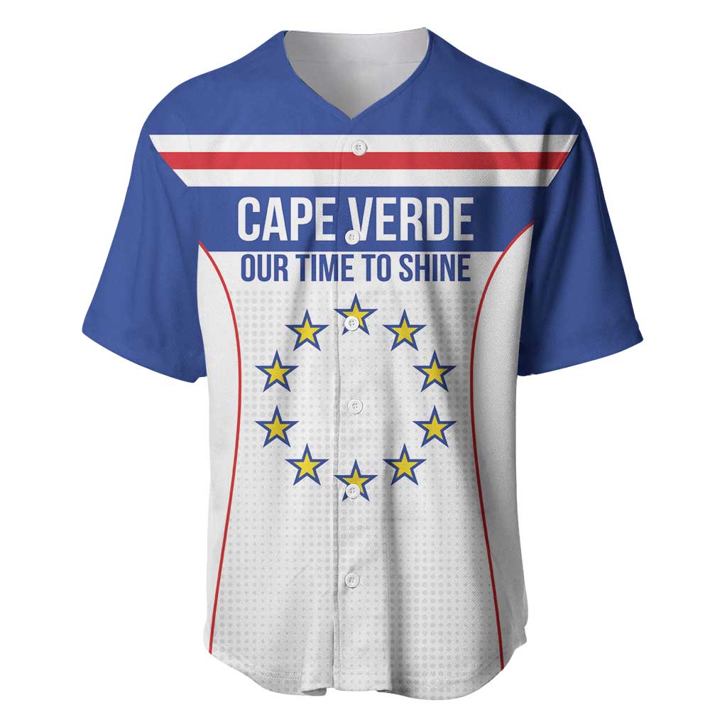 Custom Cape Verde Pride Baseball Jersey Blue Sharks Rising - Wonder Print Shop