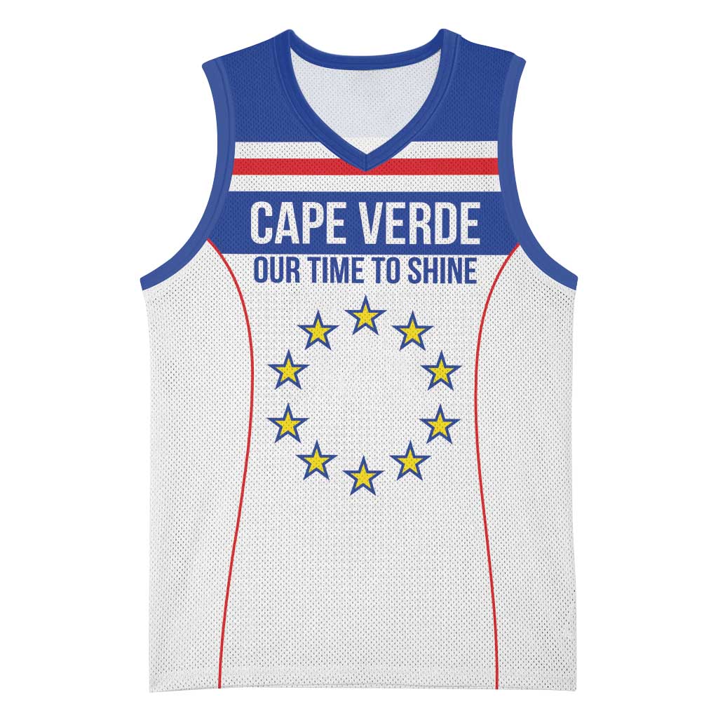 Custom Cape Verde Pride Basketball Jersey Blue Sharks Rising - Wonder Print Shop