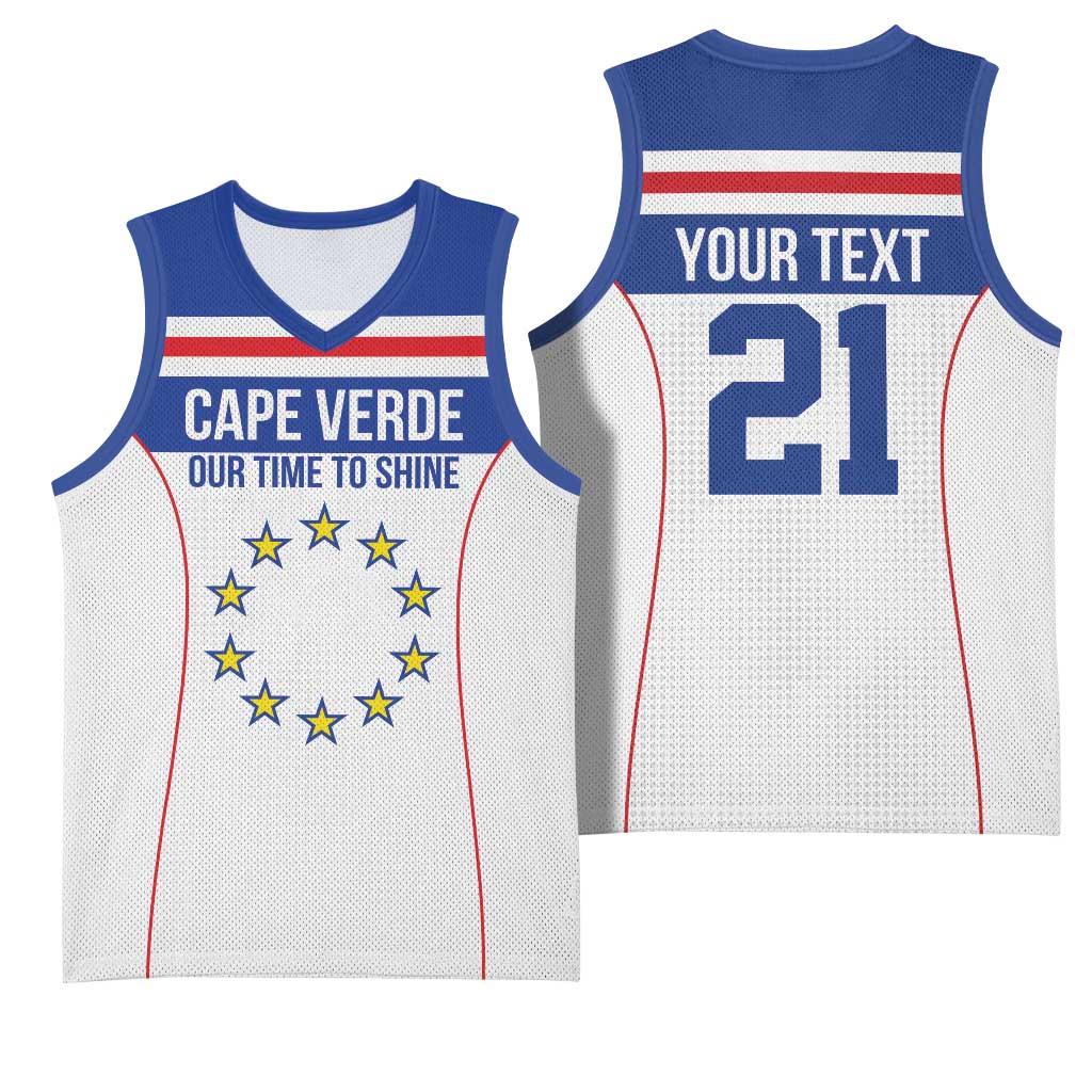Custom Cape Verde Pride Basketball Jersey Blue Sharks Rising - Wonder Print Shop