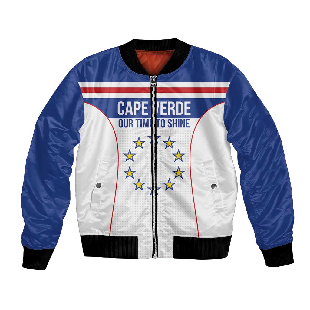 Custom Cape Verde Pride Bomber Jacket Blue Sharks Rising - Wonder Print Shop