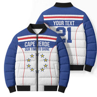 Custom Cape Verde Pride Bomber Puffer Jacket Blue Sharks Rising - Wonder Print Shop