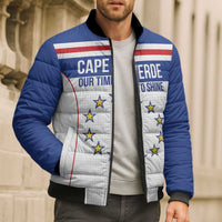 Custom Cape Verde Pride Bomber Puffer Jacket Blue Sharks Rising - Wonder Print Shop