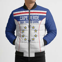 Custom Cape Verde Pride Bomber Puffer Jacket Blue Sharks Rising - Wonder Print Shop