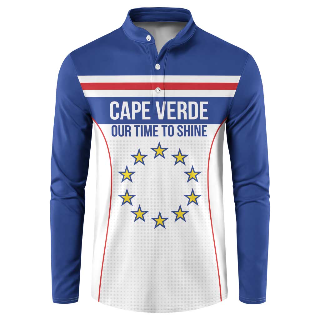 Custom Cape Verde Pride Button Sweatshirt Blue Sharks Rising - Wonder Print Shop