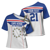 Custom Cape Verde Pride Cross Shoulder Shirt Blue Sharks Rising - Wonder Print Shop