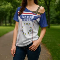 Custom Cape Verde Pride Cross Shoulder Shirt Blue Sharks Rising - Wonder Print Shop