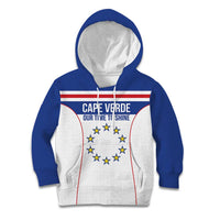 Custom Cape Verde Pride Kid Hoodie Blue Sharks Rising - Wonder Print Shop