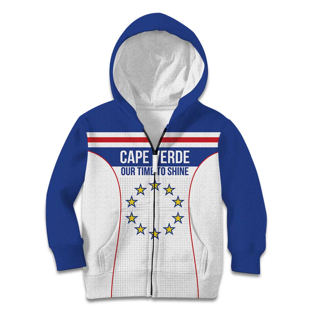Custom Cape Verde Pride Kid Hoodie Blue Sharks Rising - Wonder Print Shop