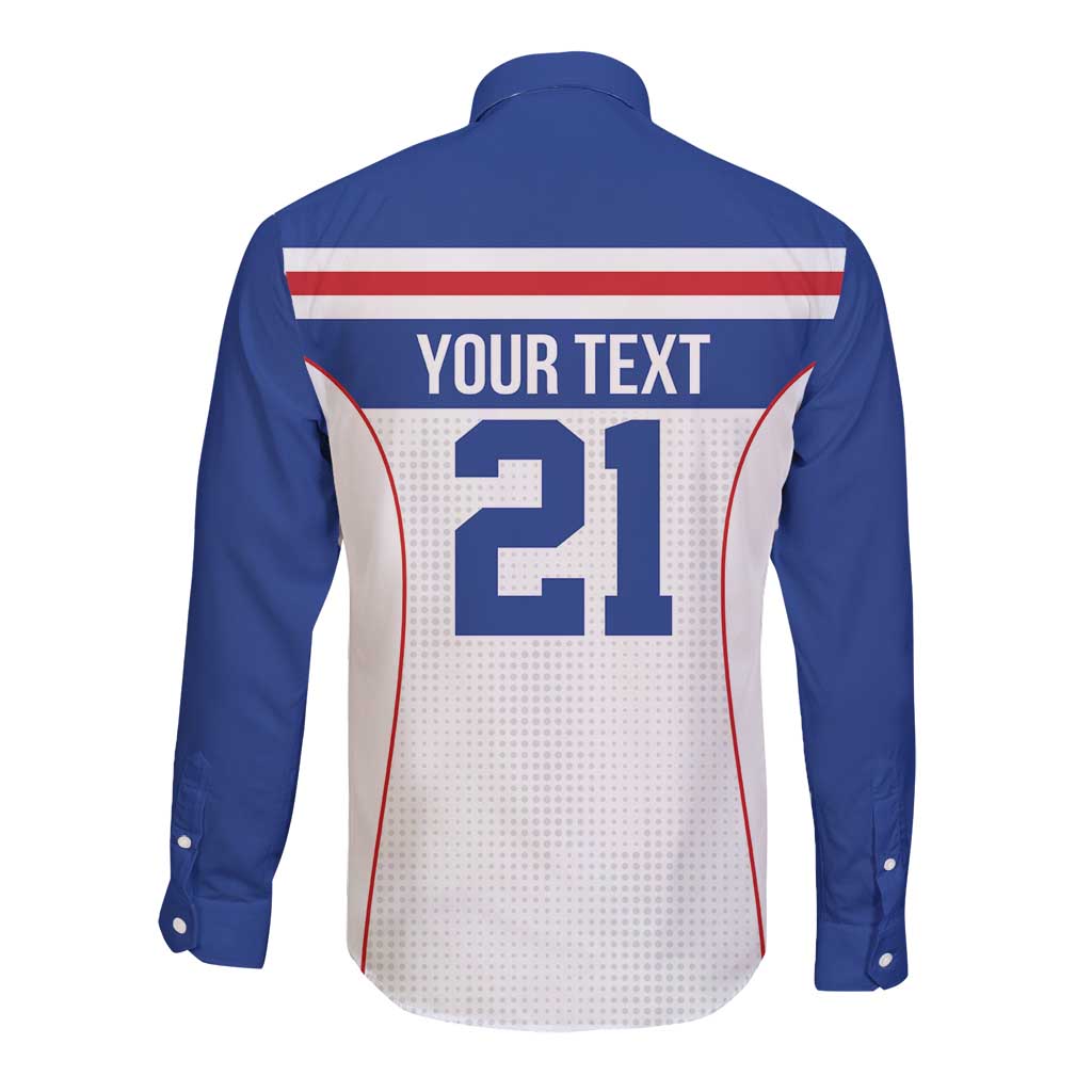 Custom Cape Verde Pride Long Sleeve Button Shirt Blue Sharks Rising - Wonder Print Shop