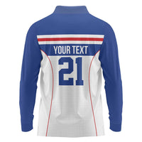 Custom Cape Verde Pride Long Sleeve Polo Shirt Blue Sharks Rising - Wonder Print Shop