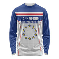 Custom Cape Verde Pride Long Sleeve Shirt Blue Sharks Rising - Wonder Print Shop