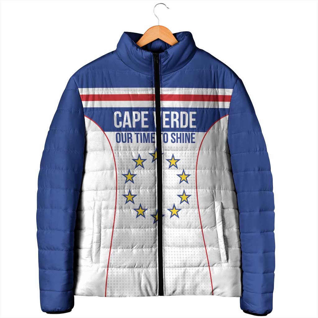 Custom Cape Verde Pride Padded Jacket Blue Sharks Rising - Wonder Print Shop