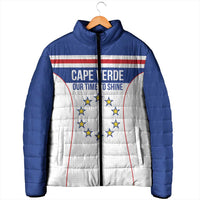 Custom Cape Verde Pride Padded Jacket Blue Sharks Rising - Wonder Print Shop