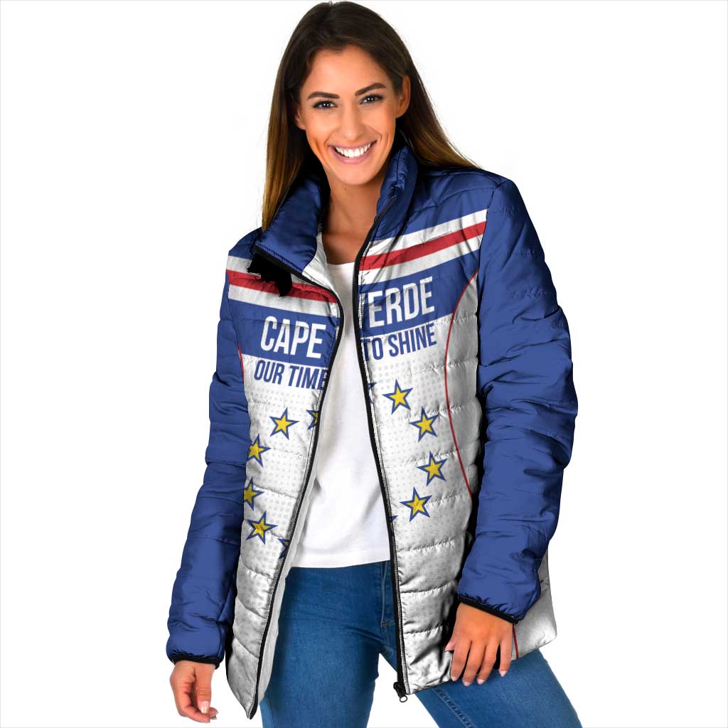 Custom Cape Verde Pride Padded Jacket Blue Sharks Rising - Wonder Print Shop