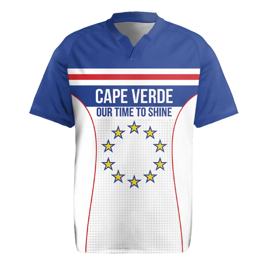 Custom Cape Verde Pride Rugby Jersey Blue Sharks Rising - Wonder Print Shop