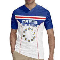 Custom Cape Verde Pride Rugby Jersey Blue Sharks Rising - Wonder Print Shop