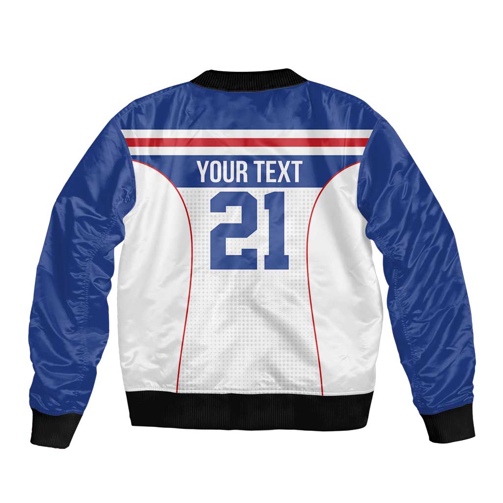 Custom Cape Verde Pride Sleeve Zip Bomber Jacket Blue Sharks Rising - Wonder Print Shop