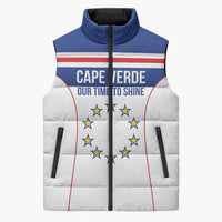 Custom Cape Verde Pride Sleeveless Puffer Jacket Blue Sharks Rising - Wonder Print Shop