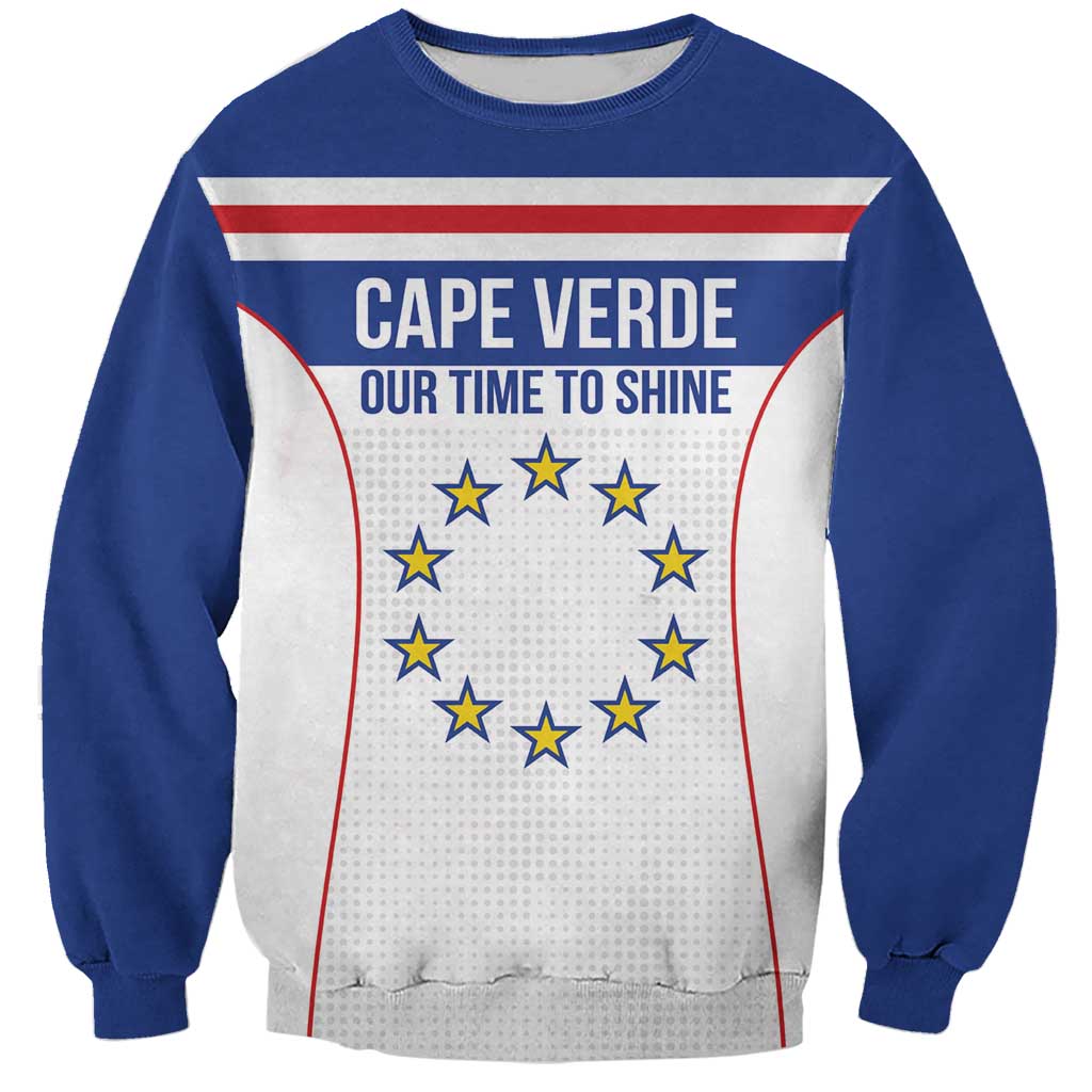 Custom Cape Verde Pride Sweatshirt Blue Sharks Rising - Wonder Print Shop